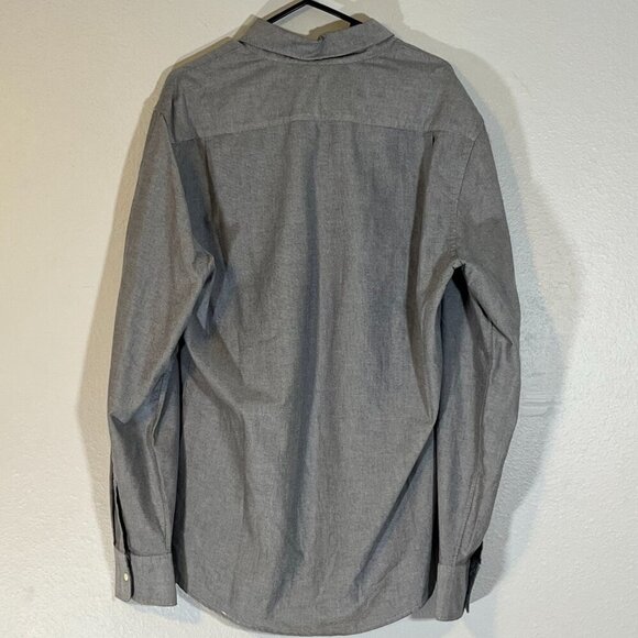 Everlane Men's Heather‎ Blue Button Down One Pocket Shirt Size Large 100% Cotton - Picture 6 of 9